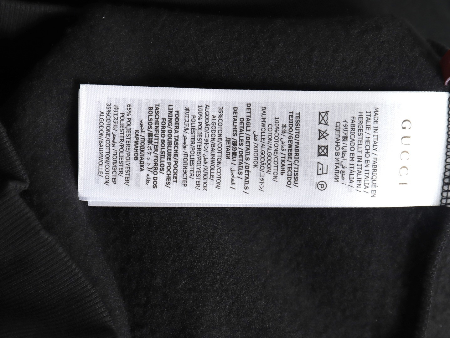 G*u*i guc fleece-lined hoodies suit