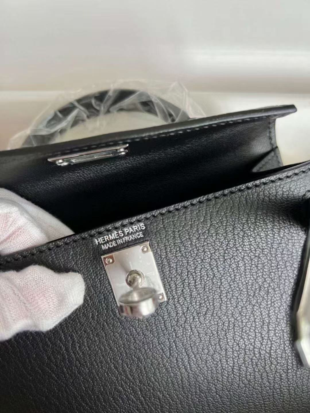 H**me5 mini kelly chèvre 19 19×6×12cm