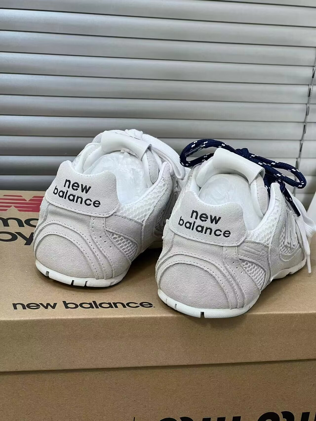 UA Miu Miu x New Balance 530 SL suede and mesh sneakers