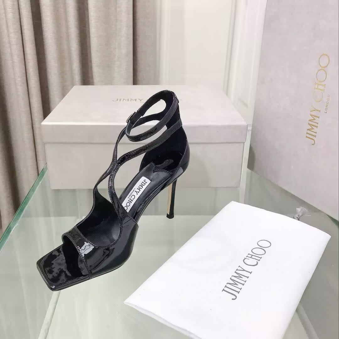 ua Ji*y Ch* azia patent leather high-heeled sandals 8.5cm heel