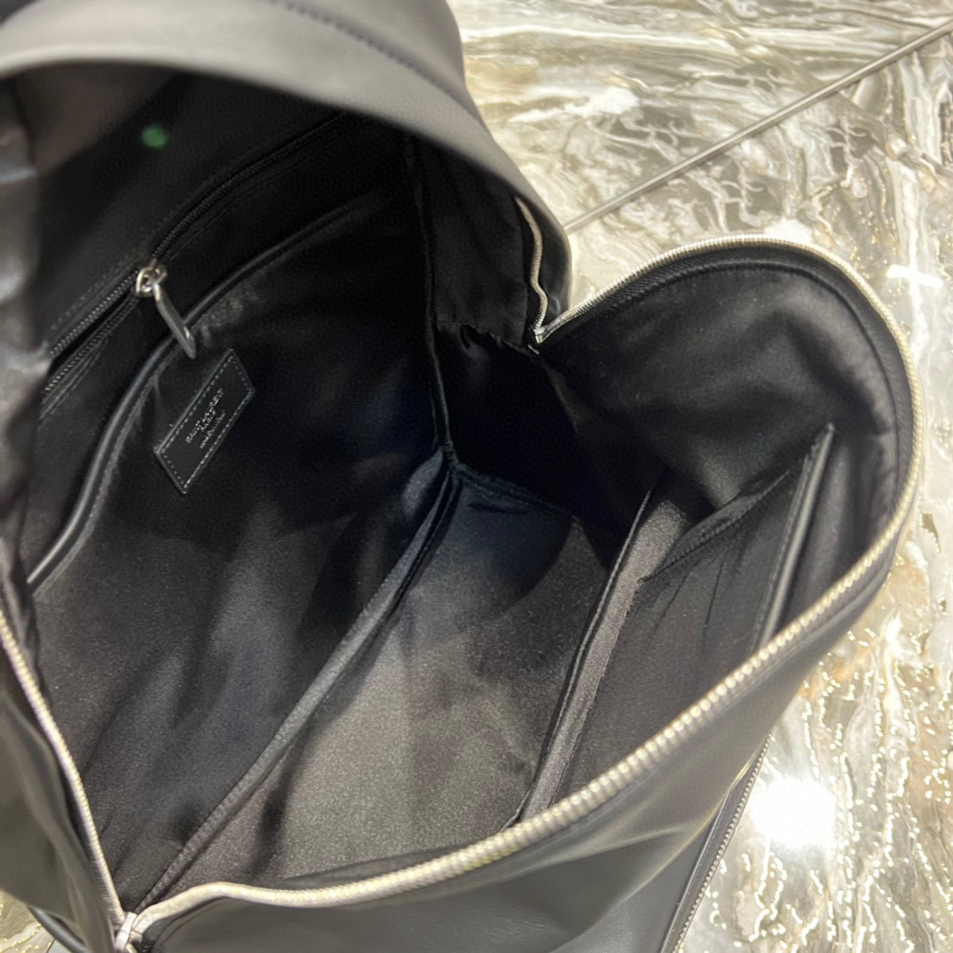 Y*L city backpack in canvas, nylon and leather   31 x 41 x 22 cm  12.2 x 16.1 x 8.6 inches