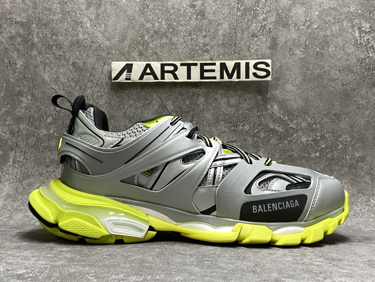 Balenciga Track Silver Neon Yellow
