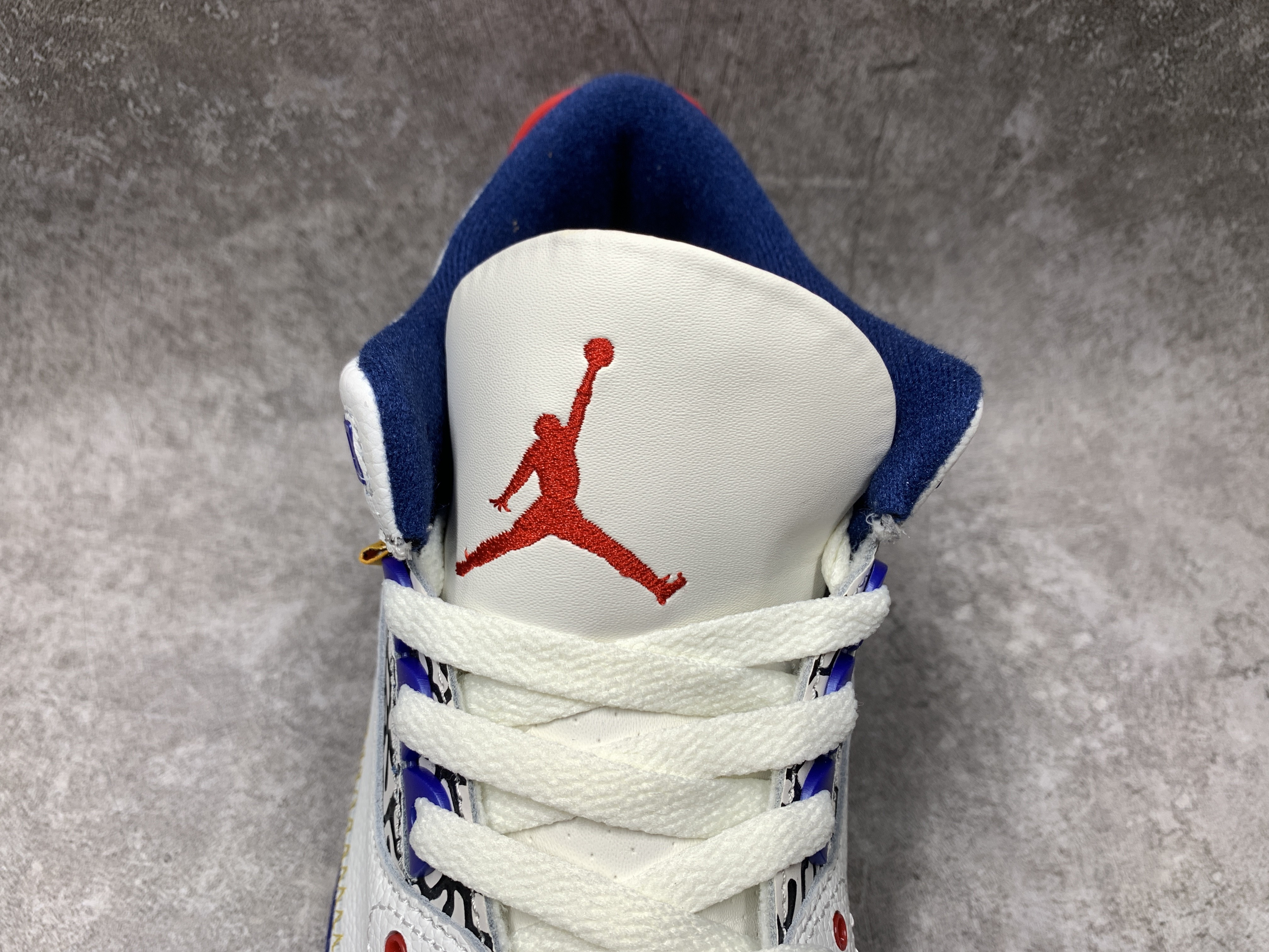 Air Jordan 3 Retro SP White Blue Red Cement Grey