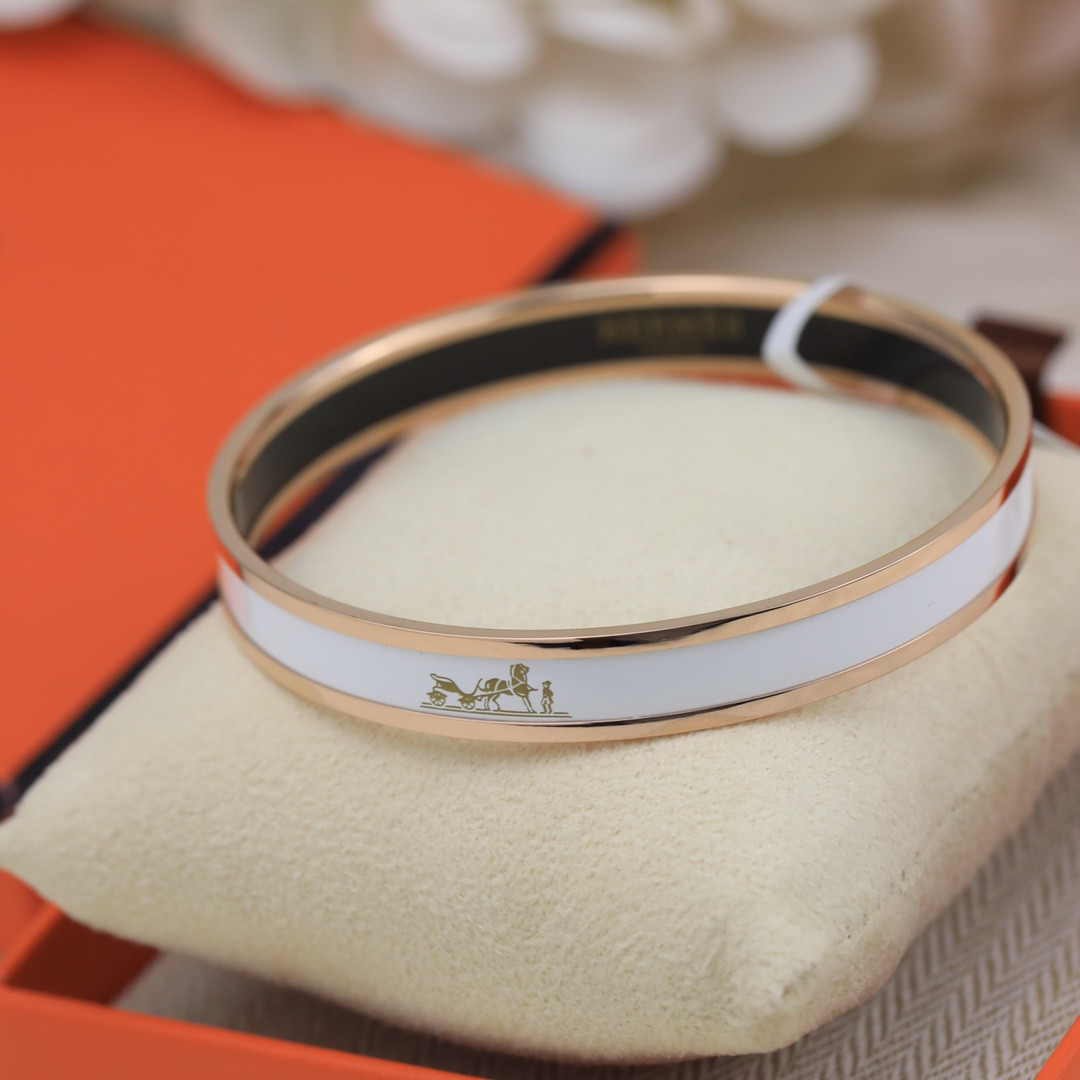 H**mes enamel bracelet(customized products cannot be returned or exchanged)