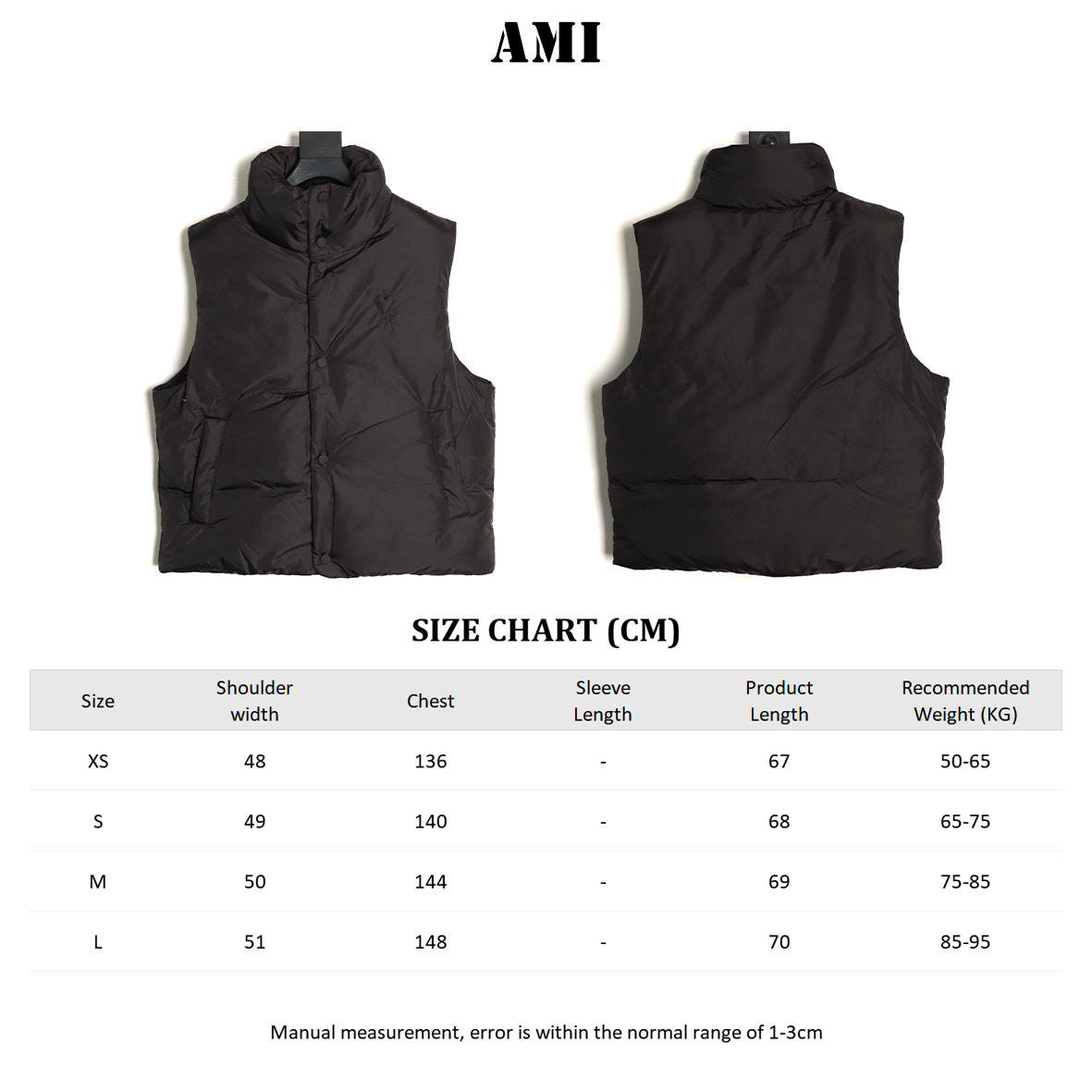 Ami Paris 25Fw Puffer Vest