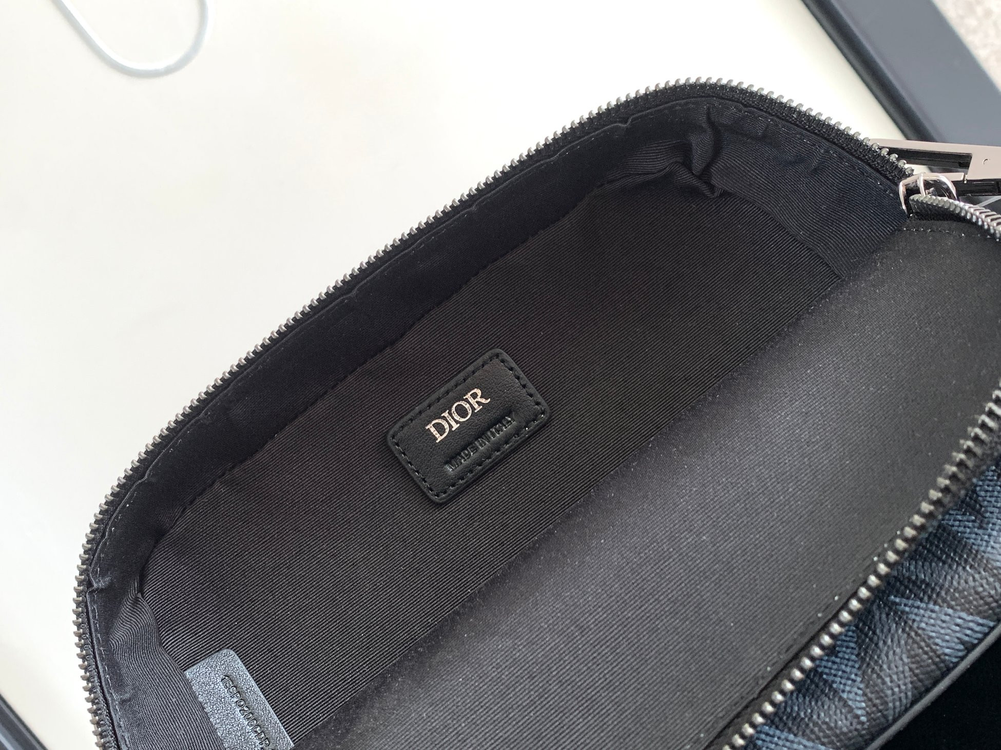 D*or safari bag with strap navy 8.5 x 6 x 2.5 inches