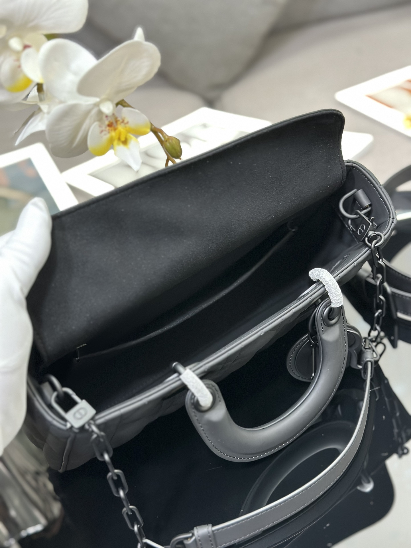 D*or lady d-joy bag medium gray 26 x 13.5 x 5 cm