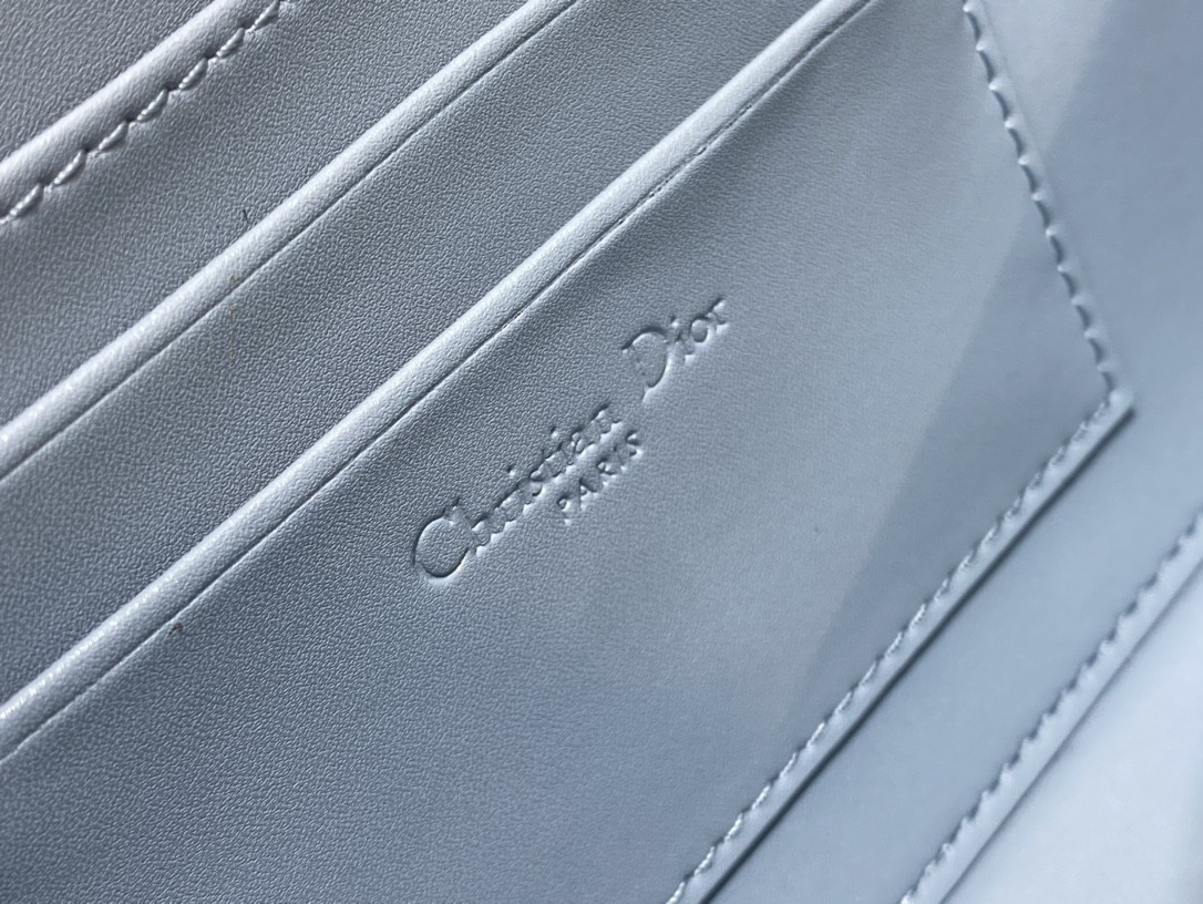 D*or mini D*or ange bag blue macrocannage calfskin 20 x 12 x 5 cm