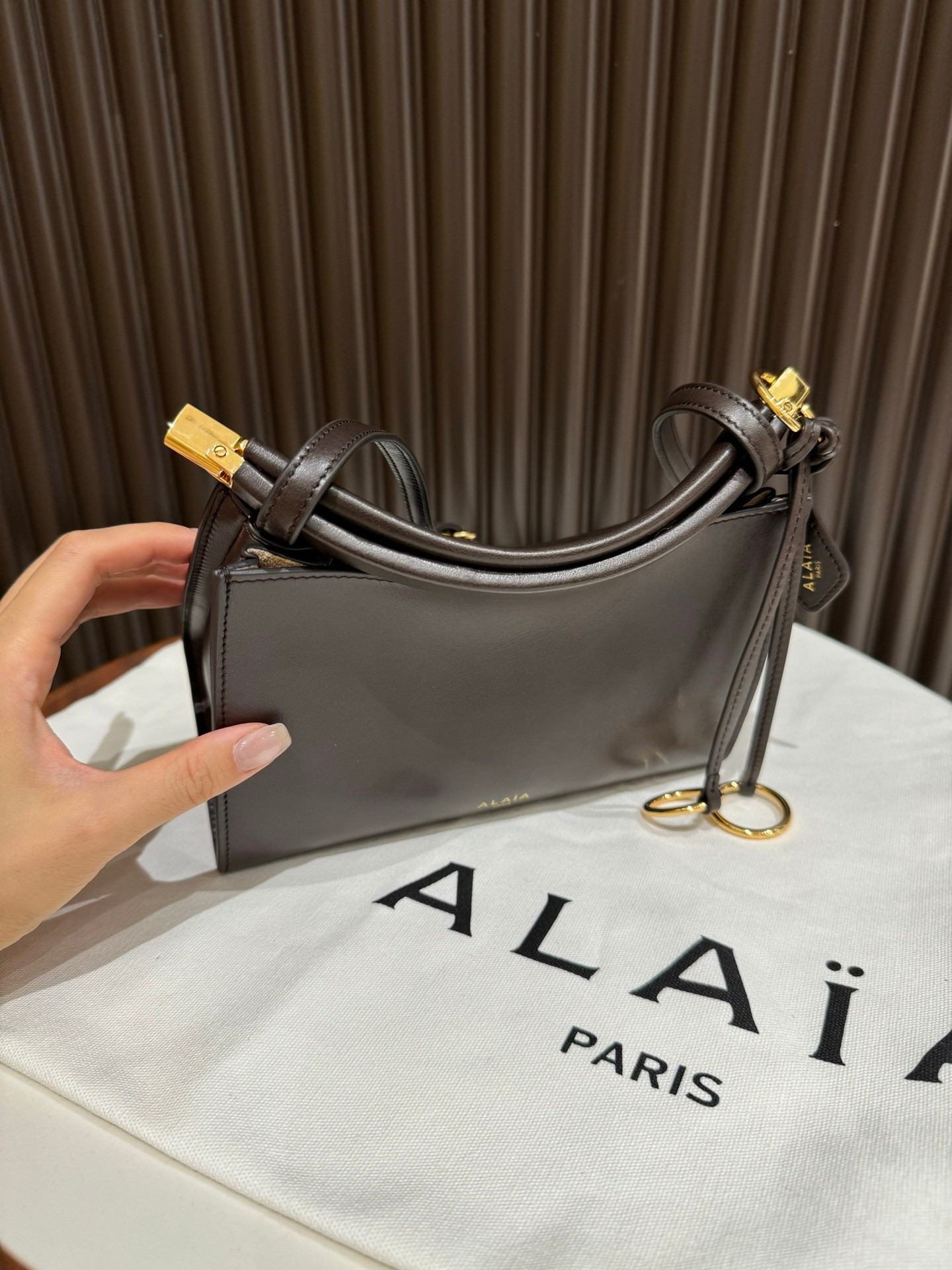 ALAÏA LE CLICK SMALL SQUARE BAG 20x15x9cm