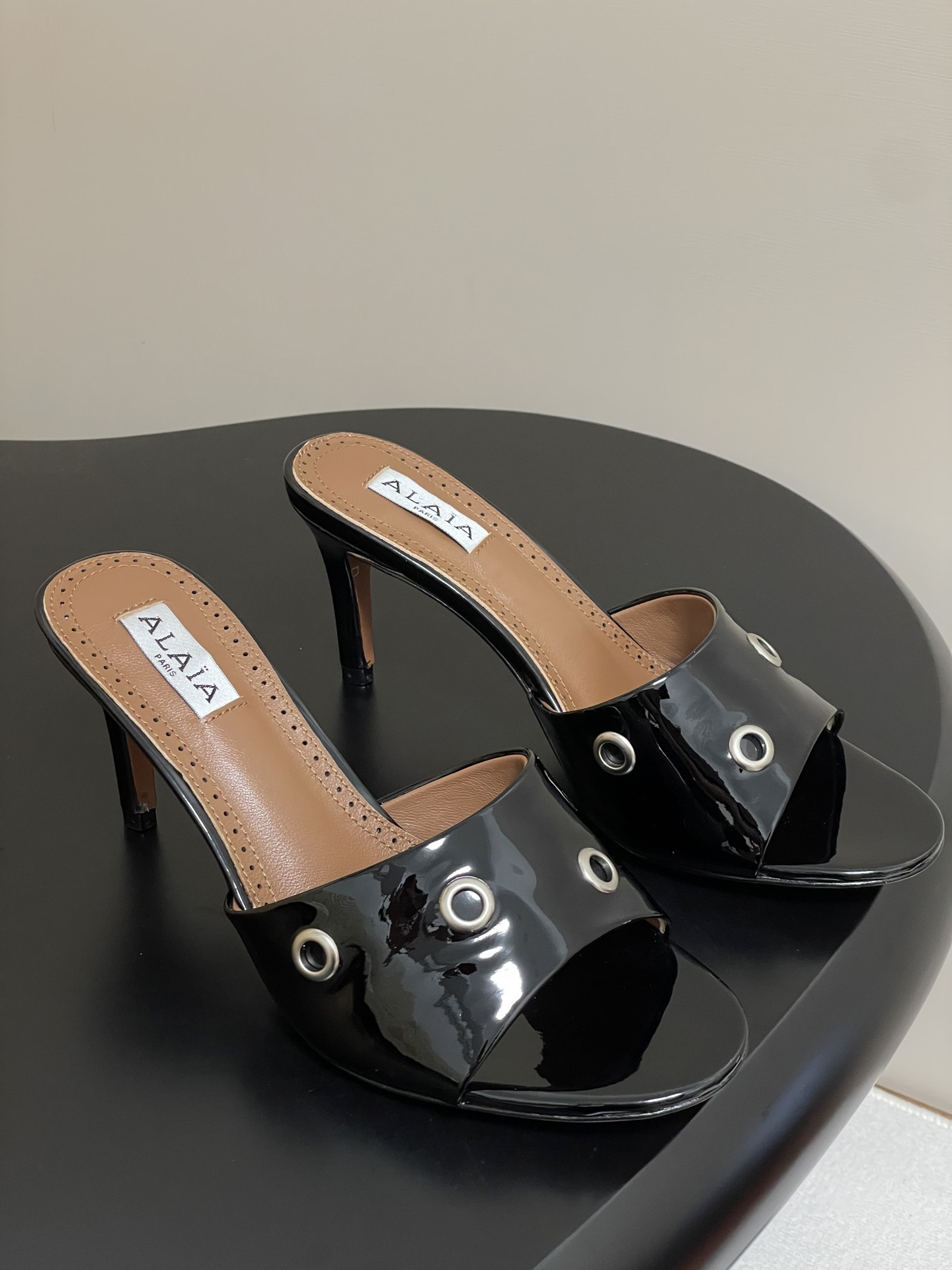 UA Alaia Ring Eyelets slippers 7cm Heel(Customized Size 7-10 days production time)